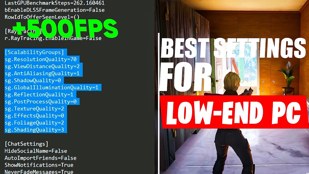 Best Fortnite Settings For Low-End Pc - Fortnite Settings For FPS - Max FPS + Best Visibility