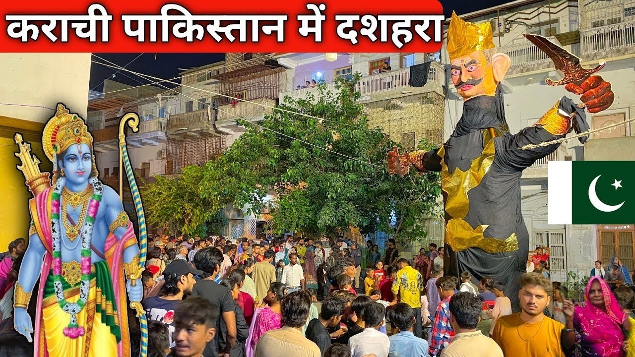 PAKISTAN ka SABSE BADA Ravan Dahan 🤯 Karachi | Dussehra Celebration in Swaminarayan Temple 2025