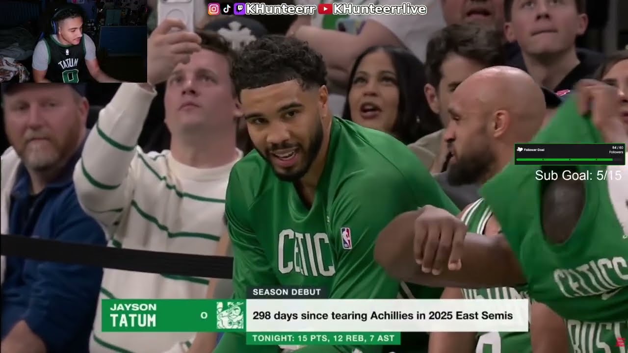 JAYSON TATUM FIRST GAME BACK HIGHLIGHTS REACTION (Emotional)