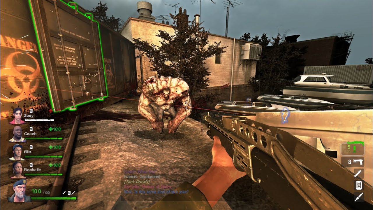 Left 4 Dead 2: The Sacrifice Tank Run (Expert, With 8 Survivors, Full Run)
