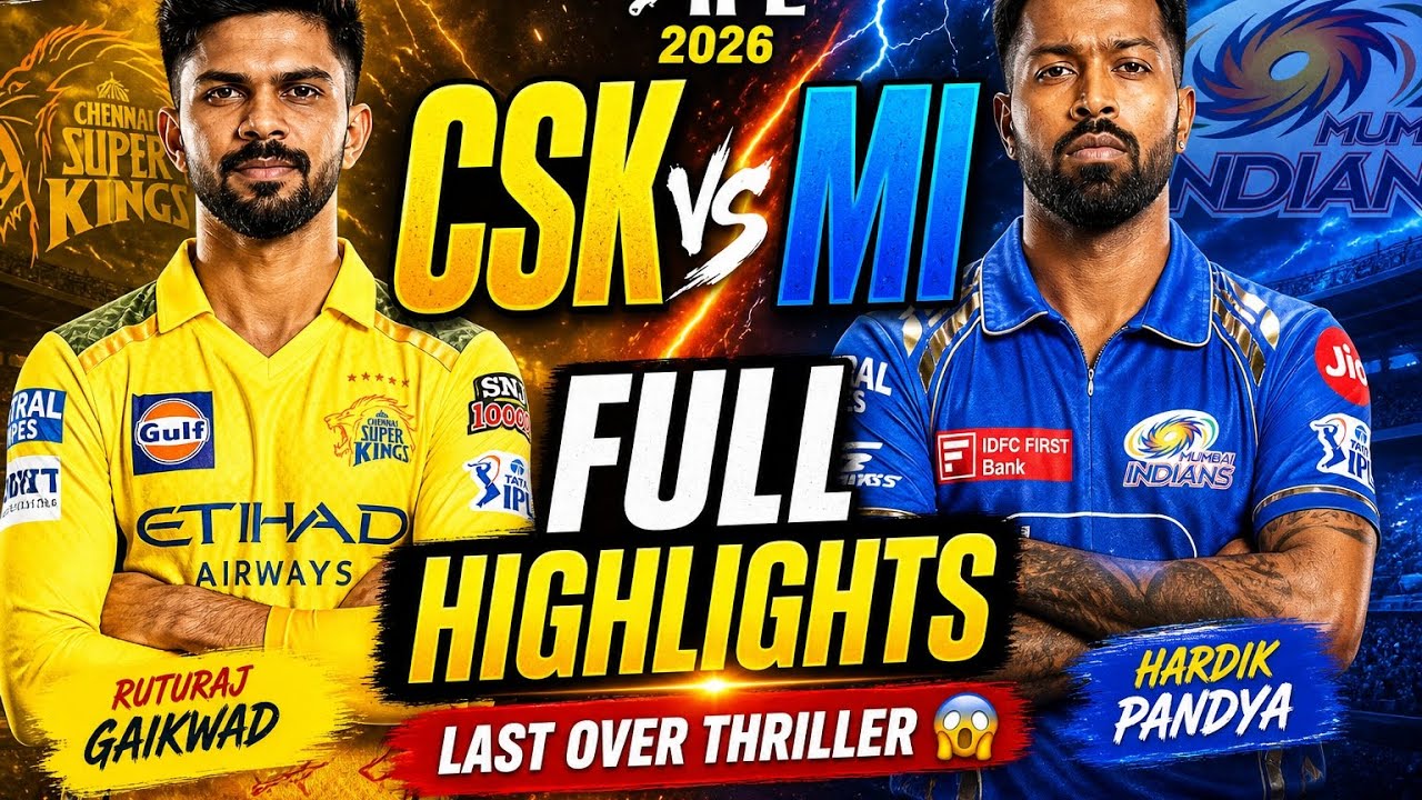 CSK vs MI Match 44 IPL 2026 Full Match Highlights | Chennai vs Mumbai Full Match Highlights 2026