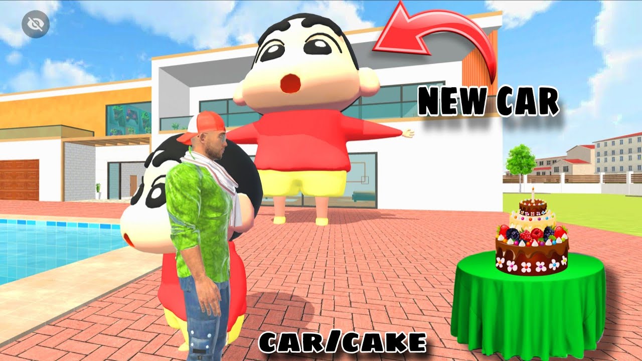 SHINCHAN BIRTHDAY 🎂 franklin & shinchan purchase New car 🤩 in indian theft auto simulator 