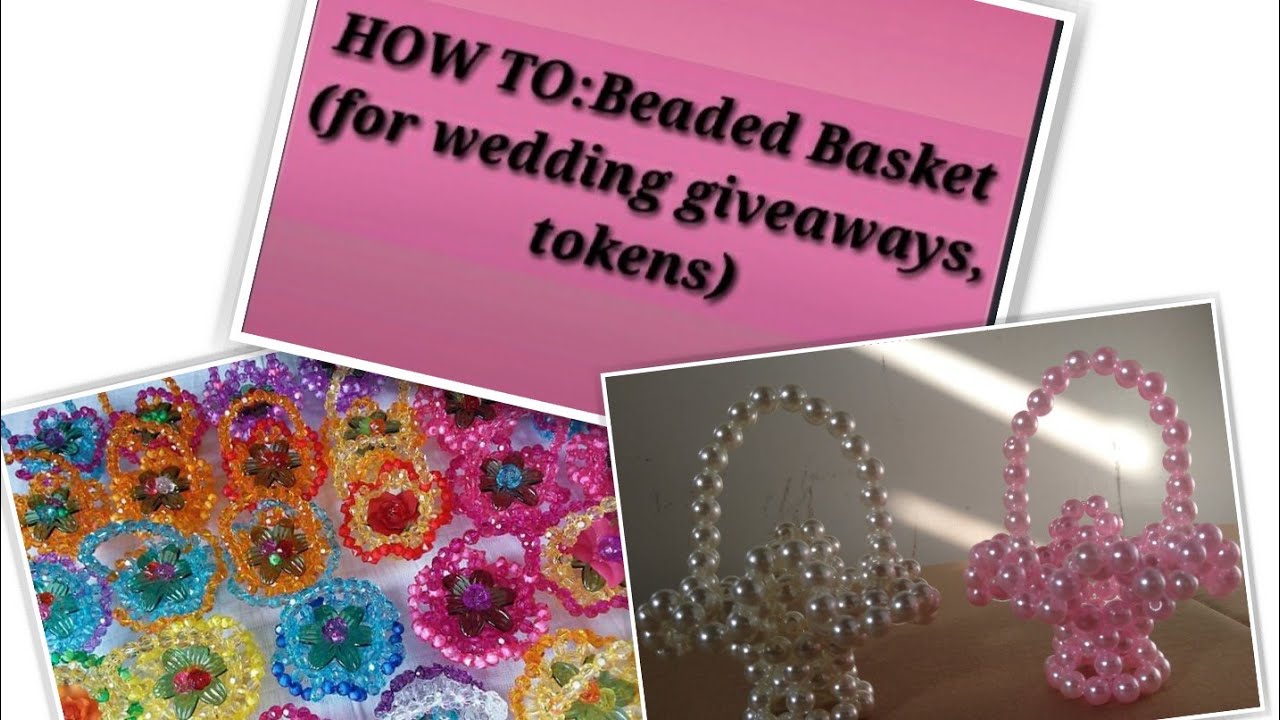 #basket #beads HOW TO MAKE A BASKET MADE OF BEADS/ WEDDING GIVEAWAY/BEADS CRAFT