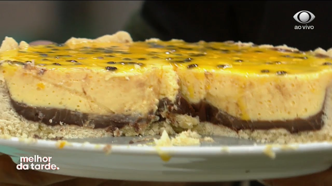 Aprenda a fazer torta de maracujá com chocolate
