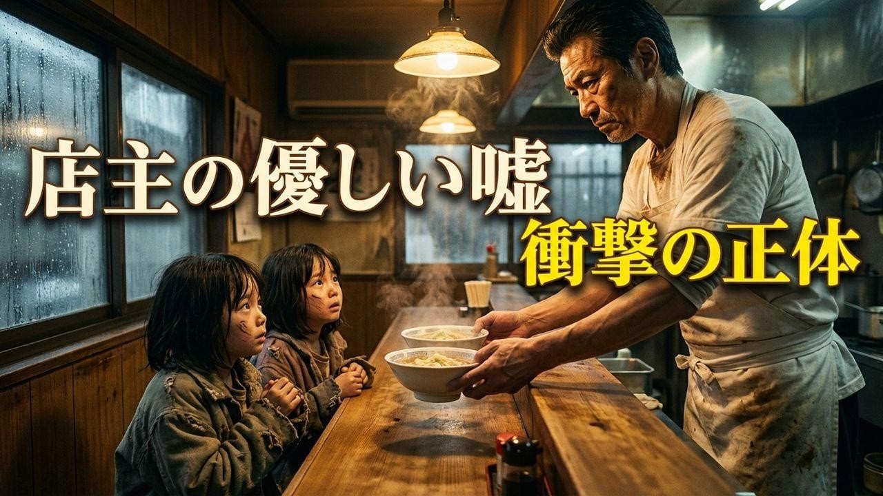 ボロボロの店に震える双子。強面の店主が差し出した「嘘」の正体に涙が止まらない。