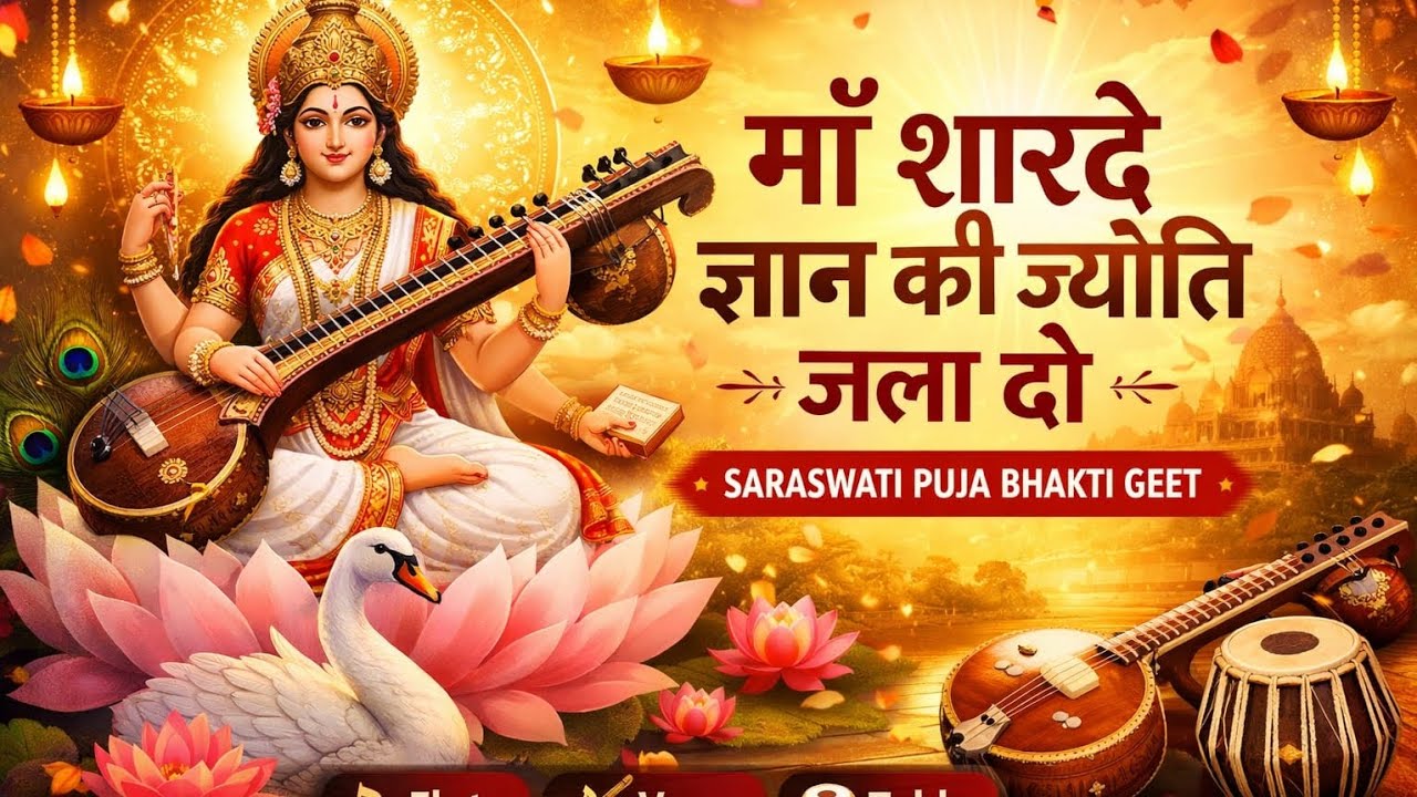 Maa Sharde Gyan Ki Jyoti  Jala Do #bhaktisong #trendingsong #saraswati #bhakti 
