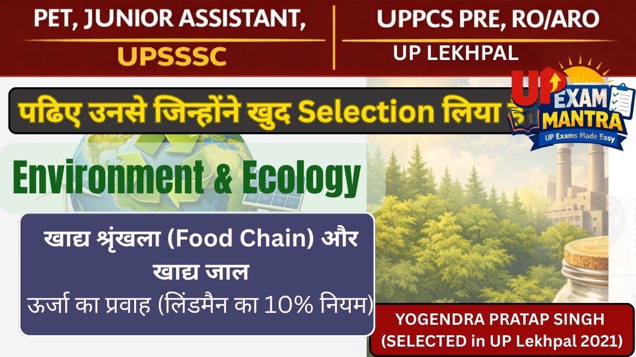 8. खाद्य श्रृंखला, ऊर्जा का प्रवाह|Ecology & Environment