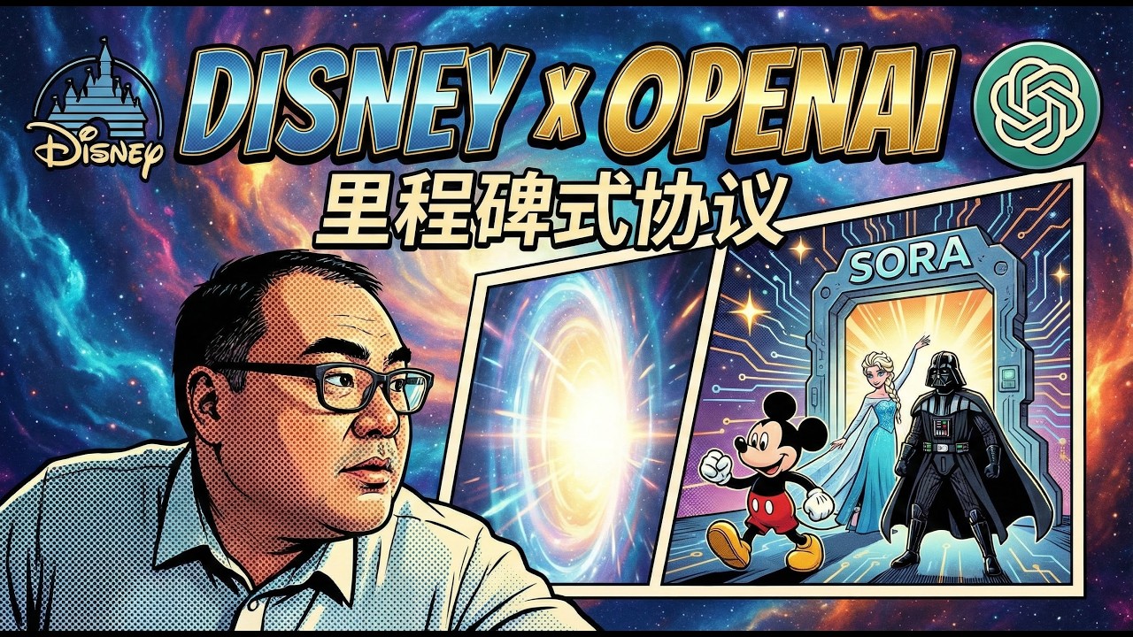 未来已来，华特迪士尼公司与 OpenAl达成里程碑式协议，将迪士尼旗下各品牌深受喜爱的角色子入 Sora