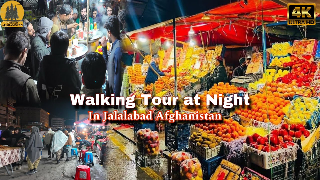 The Real NIGHTLIFE in Jalalabad, Afghanistan | Walking Tour | 4K | 2025