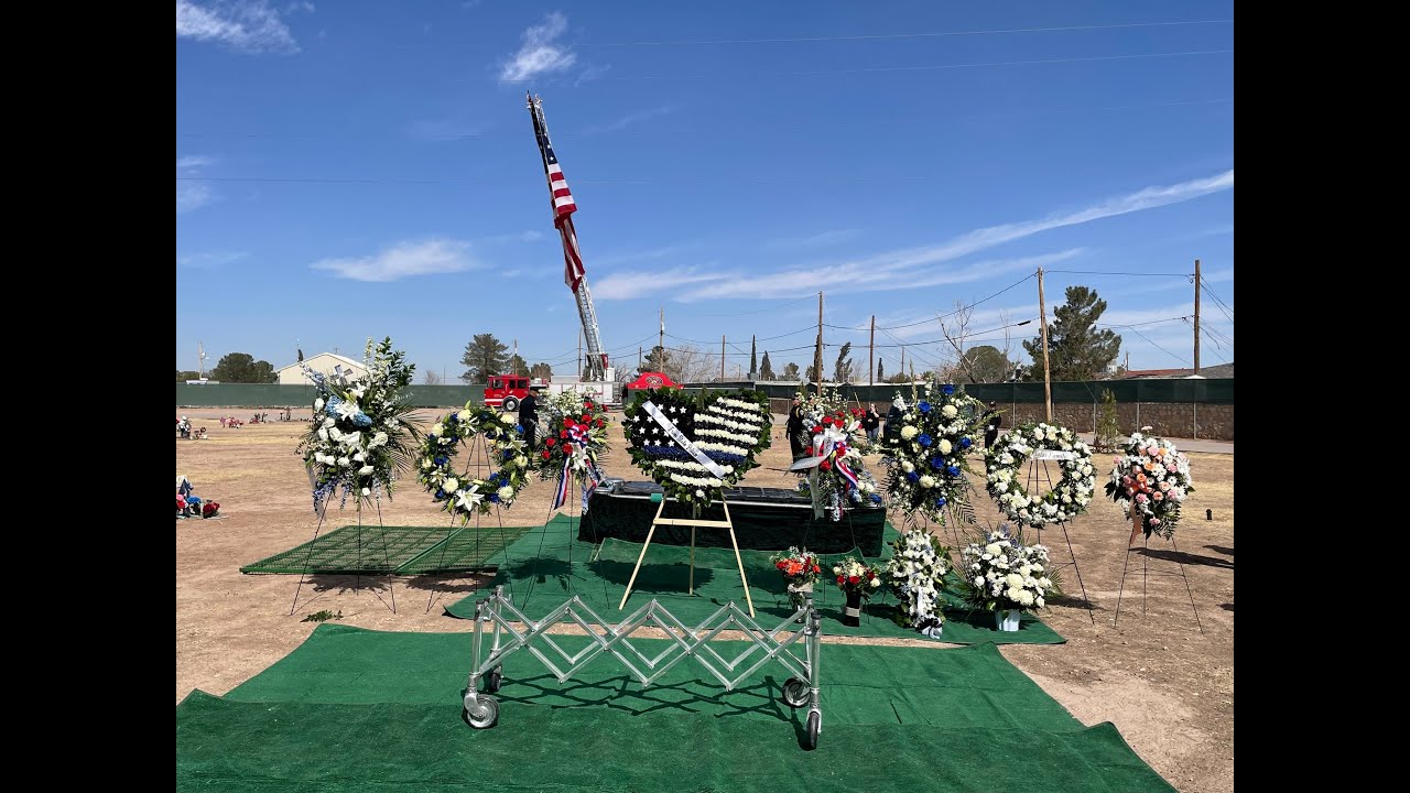 Officer Jonah Hernandez is being laid to rest at Mt Carmel Cemetery.