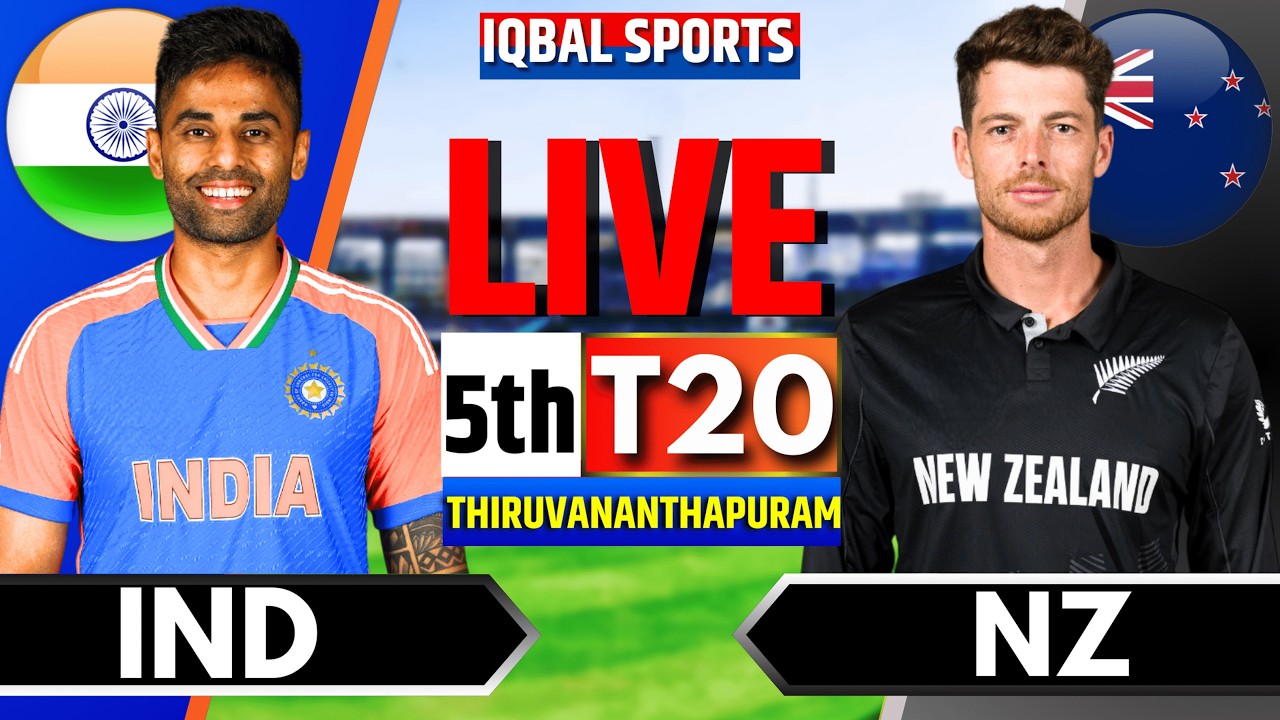 🔴Live: India vs New Zealand 5th T20 | Live Score & Commentary | IND vs NZ Live Score | Iqbal Sports