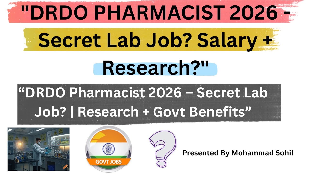 DRDO PHARMACIST 2026 The ULTIMATE Guide to India's Most SECRETIVE Pharma Job | Salary | Selection