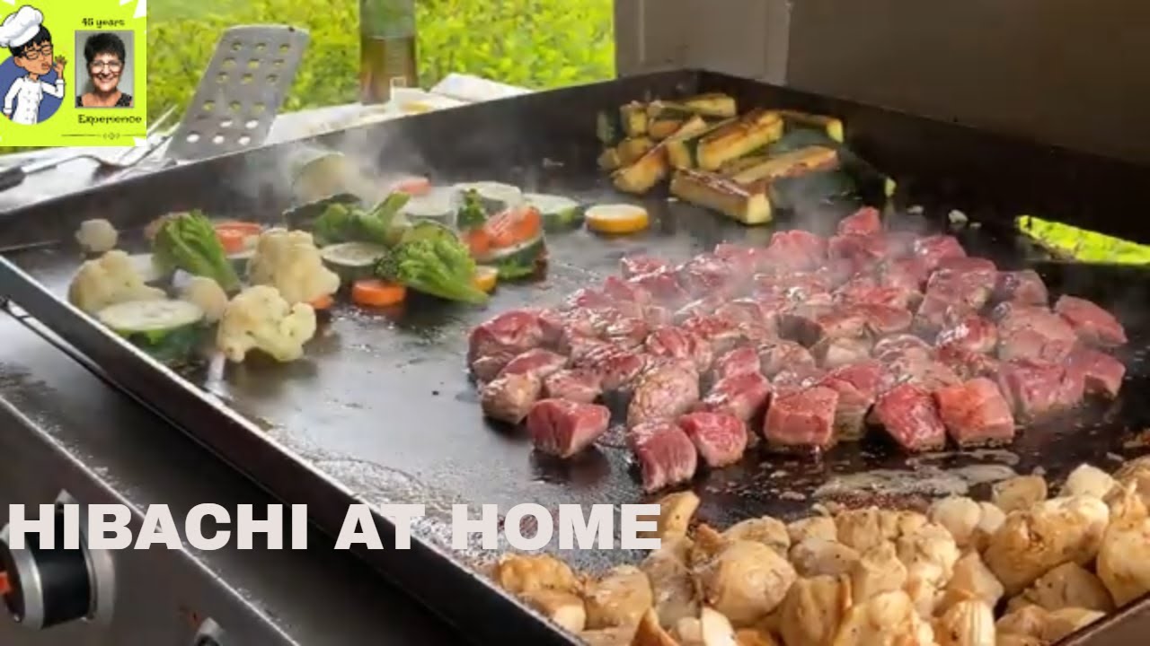 Hibachi дома на гриле (гриль Blackstone)