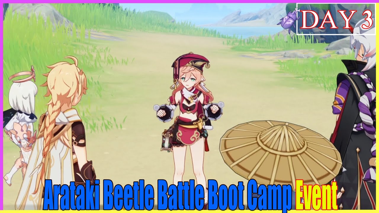 Yanfei & Itto DAY 3 Extra Dialogue | Arataki Blazing Armor Beetle Battle Boot Camp
