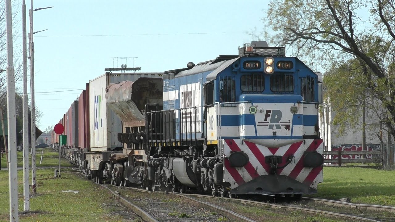 EMD GT22 9061 Ferrosur Roca entrando a Olavarría