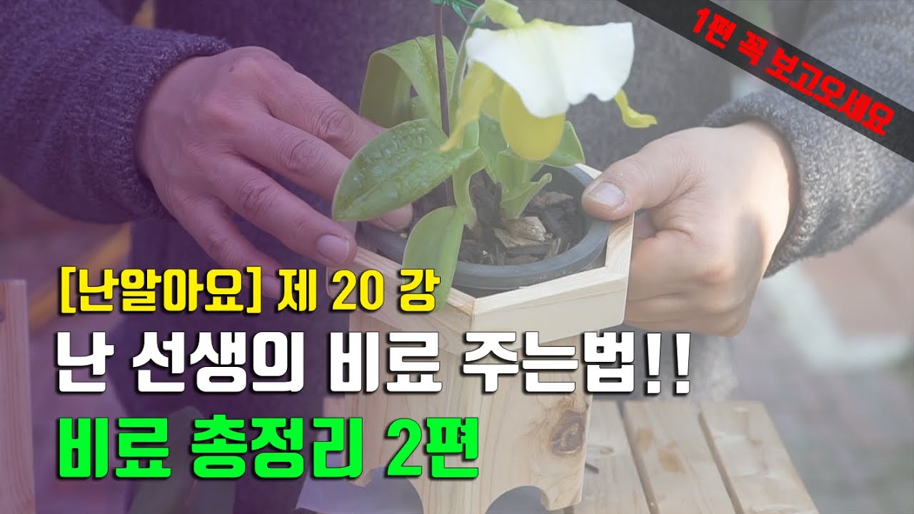 비료는 언제? 어떻게? 어떤비료를?? 완벽하게 정리해드립니다! 비료 총정리 2편 - '난 알아요' 제 20강