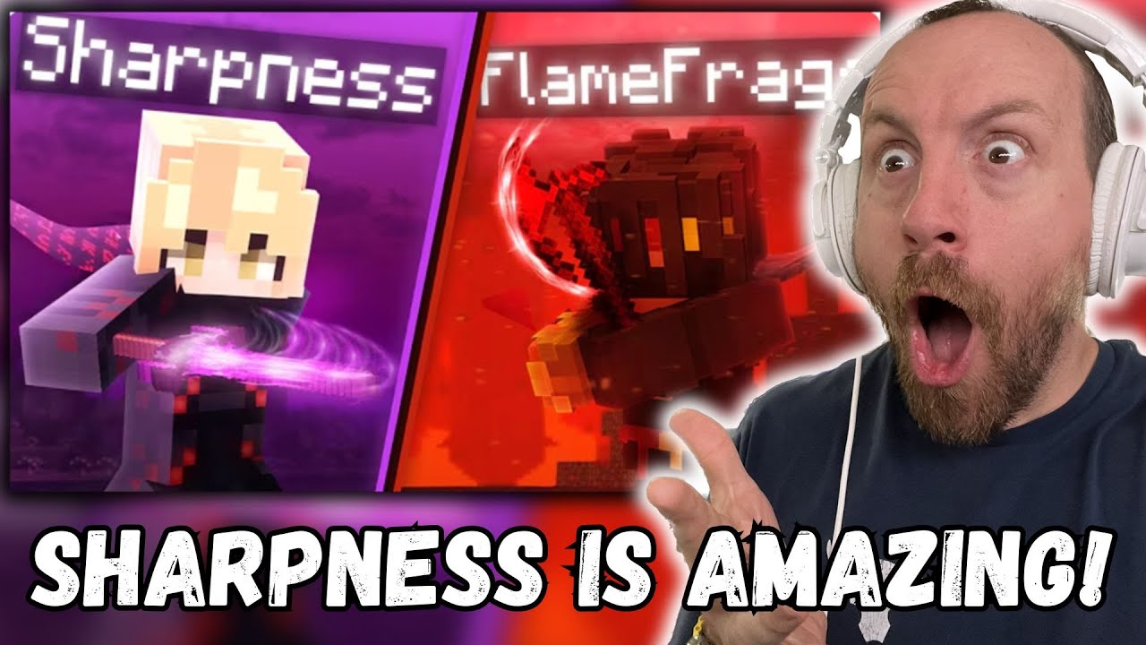 WATCHING Sharpness for the FIRST TIME! (My Greatest Minecraft PvP Battle vs FlameFrags REACTION!)