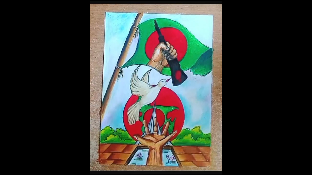 How to draw a scenery of 16 December #16december1971 #art #oilpastels #scenery #26march #ayman