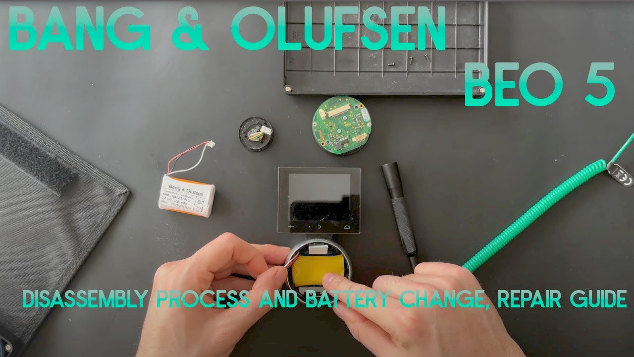 Процесс разборки и замены батареи Bang & Olufsen Beo 5, руководство по ремонту