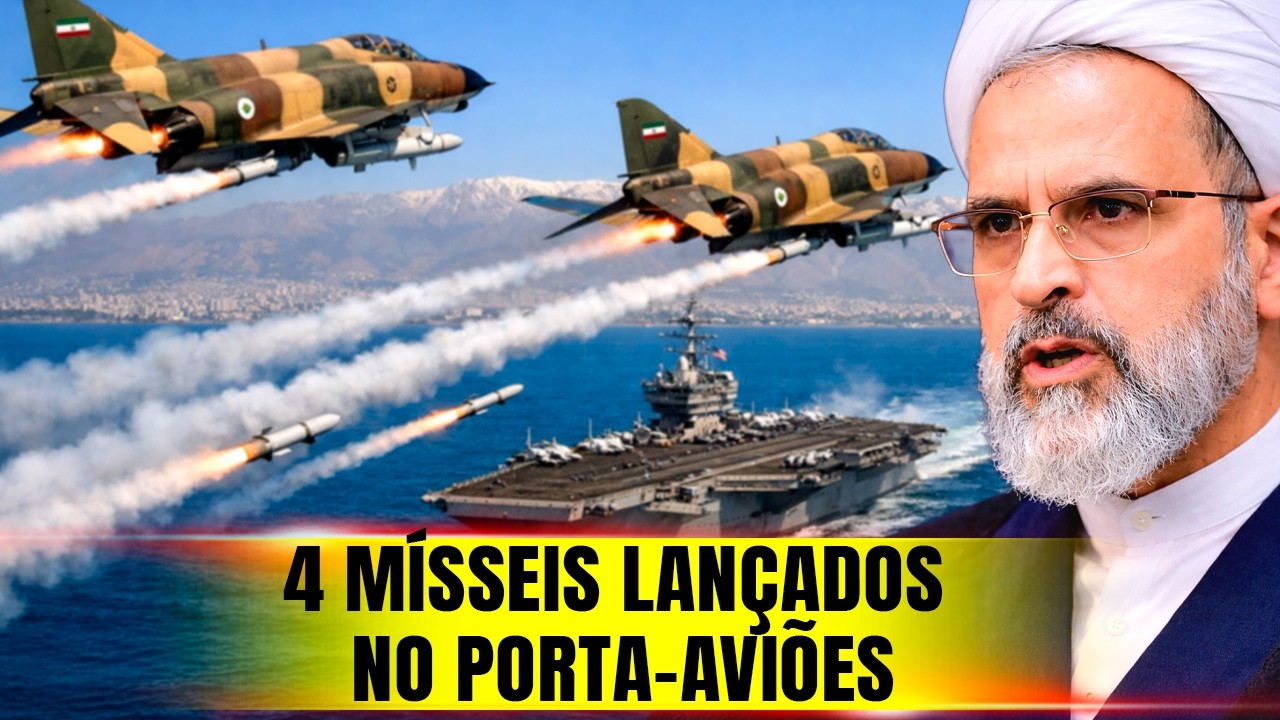 IRÃ ESCALA contra EUA: 4 mísseis lançados contra o porta-aviões dos EUA acende caos