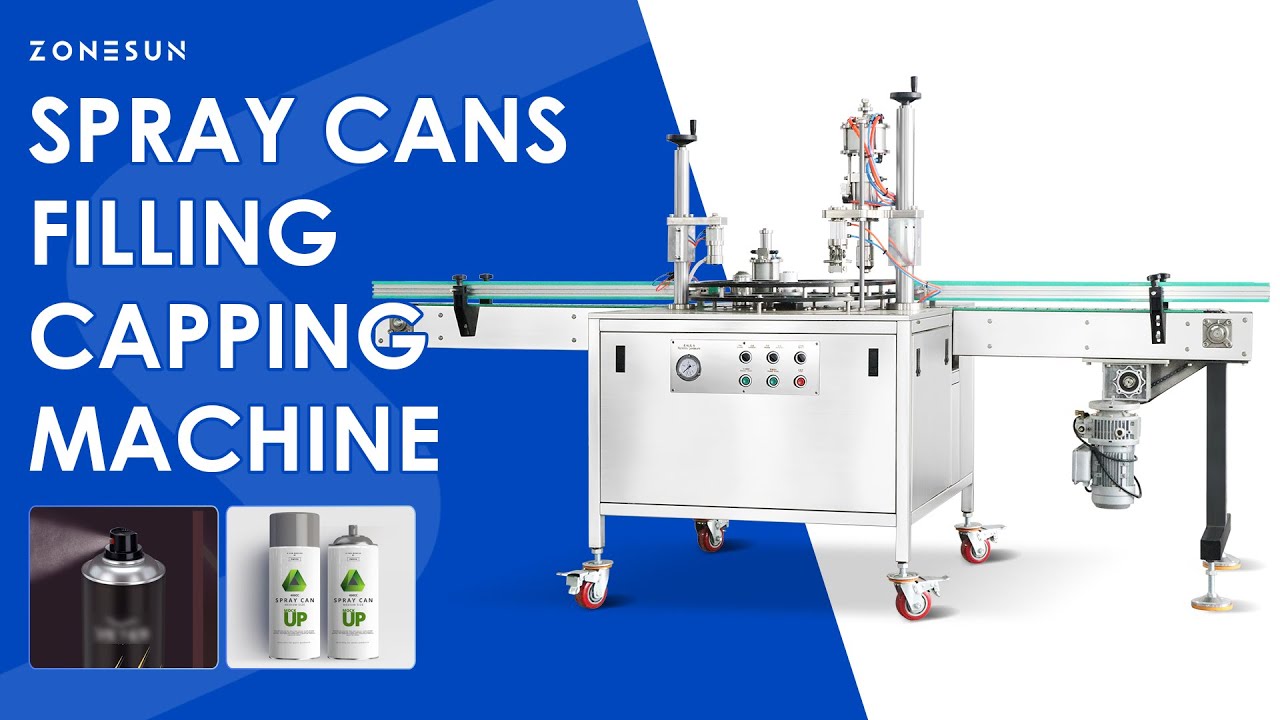 ZONESUN Aerosol Filling Machine Spray Can Sealer ZS-QW1600