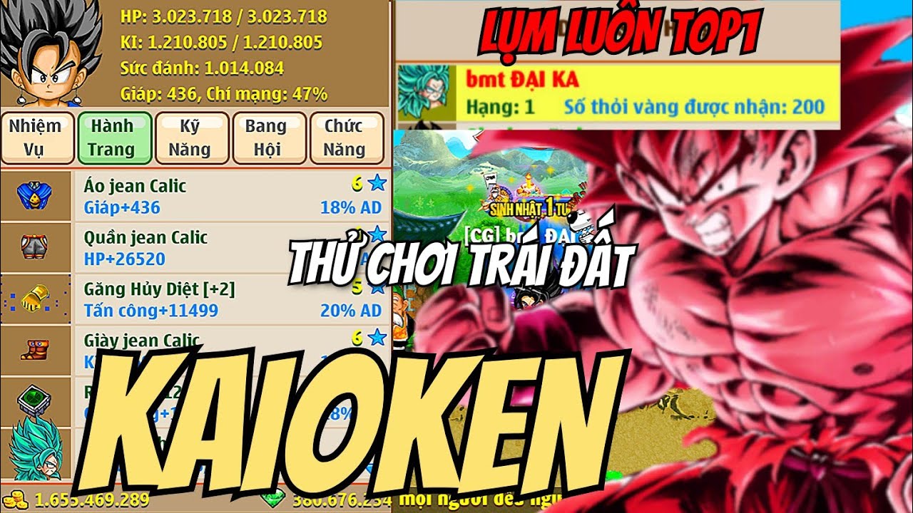 [ HỒI SINH NGỌC RỒNG ] TR&Aacute;I ĐẤT KAIOKEN QU&Aacute; MẠNH#hoisinhngocrong#hsnr#nro