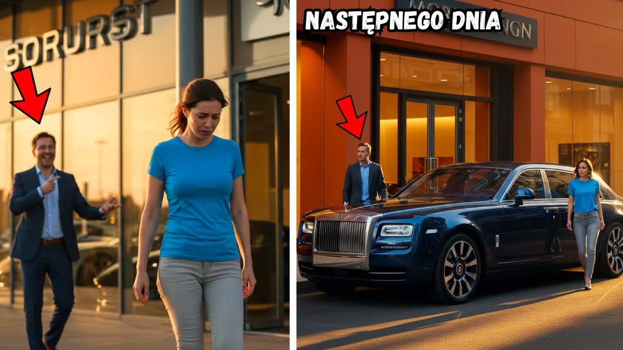 Wyrzucili ją z salonu samochodowego... Następnego ranka jej WŚCIEKŁY mąż przyjechał Rolls Royce'em
