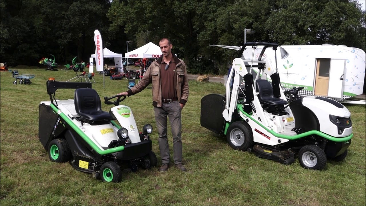 M.I.E.V. 2019 : Alexandre HARDY (chez MUGO PAYSAGE) est fan de la tondeuse ETESIA Bahia Electric M2E