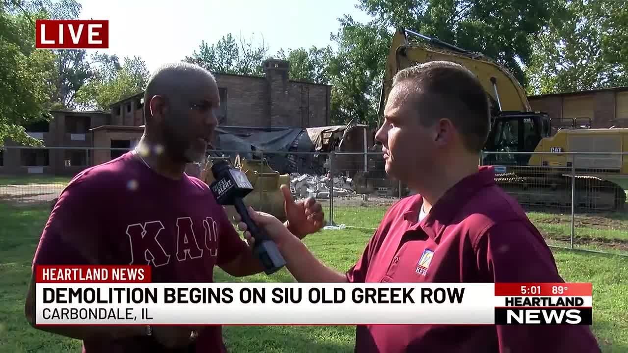 Demolition begins on SIU Old Greek Row