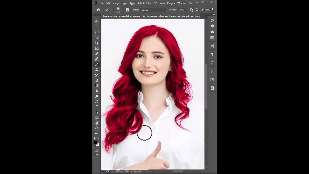 How to change hair color in photoshop #shorts