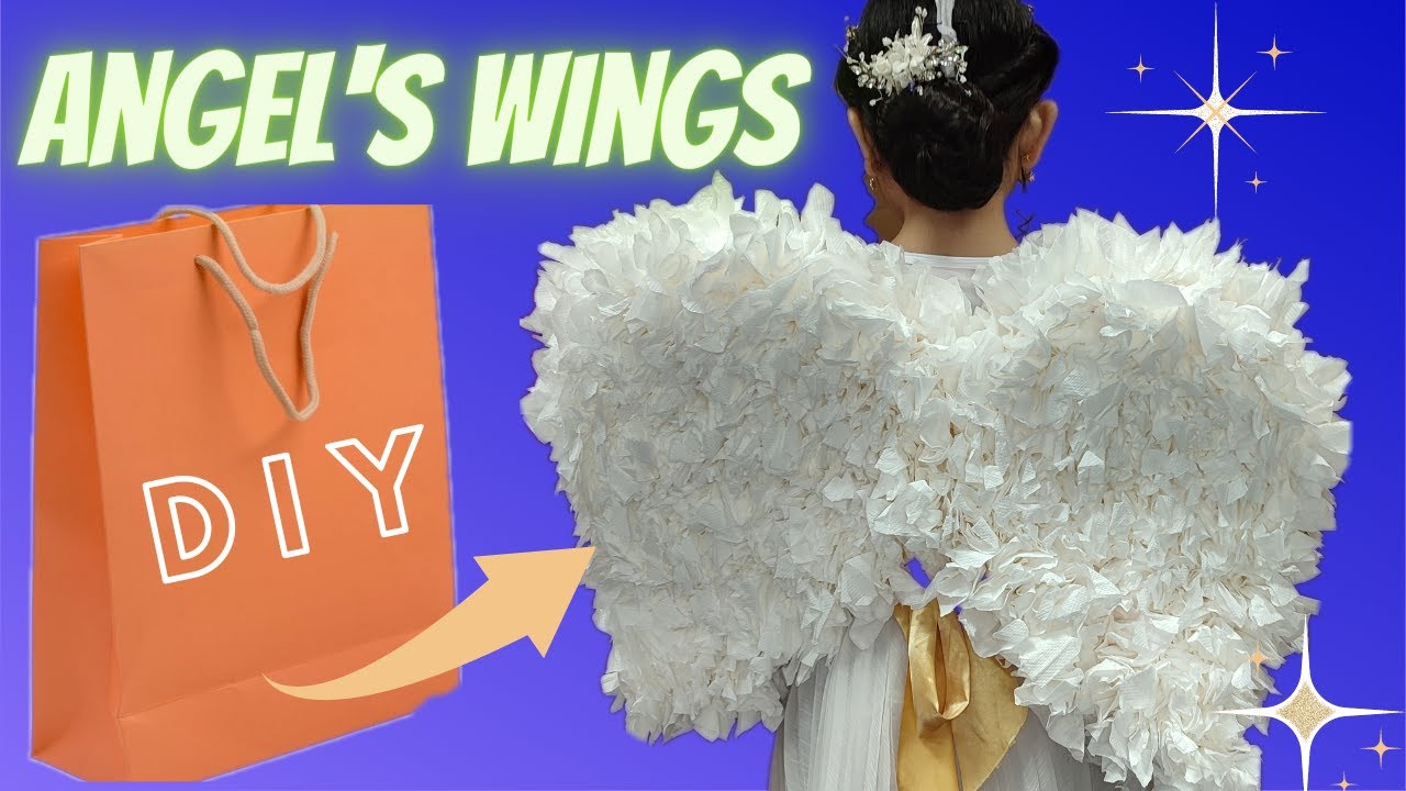 DON'T THROW YOUR PAPER BAGS AT HOME | DIY ANGELS WINGS | ANGEL COSTUME | N GIRLS TV