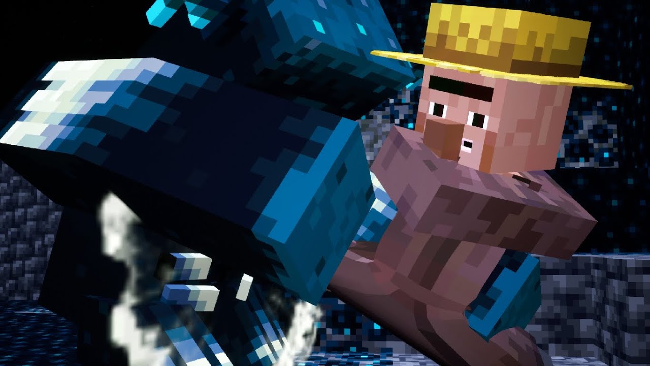 Minecraft Villager vs Warden - Minecraft Animation (part 1)
