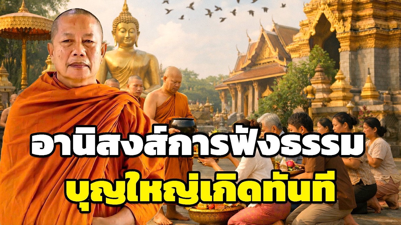 อานิสงส์ของการฟังธรรม  ธรรมะคลายทุกข์ พระมหาบุญช่วย ปัญญาวชิโร 1