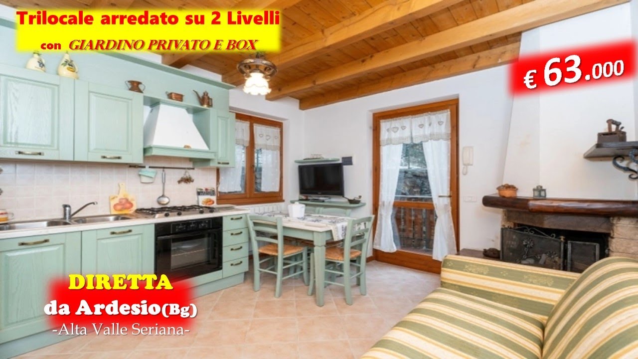 NON PIU' DISPONIBILE: ALTA VALLE SERIANA - ARDESIO (BG), 2 livelli arredato con giardino e box 