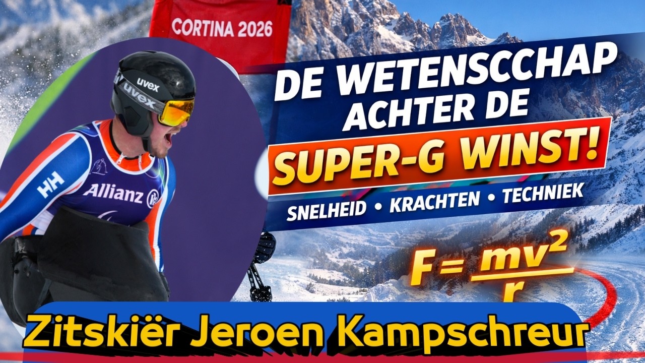Jeroen Kampschreur Super-G Cortina 2026 | Fysica, Techniek en Biomechanica van de Overwinning.