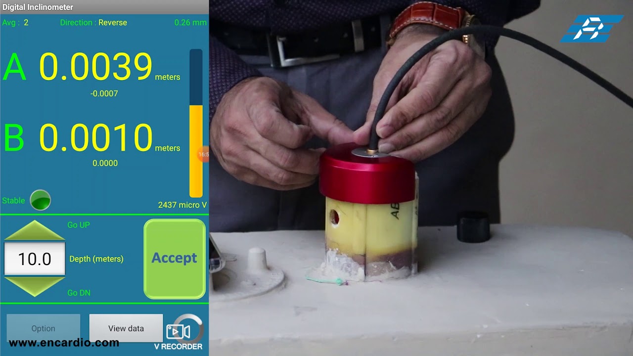 Taking Readings from Digital Inclinometer System | Encardio Rite