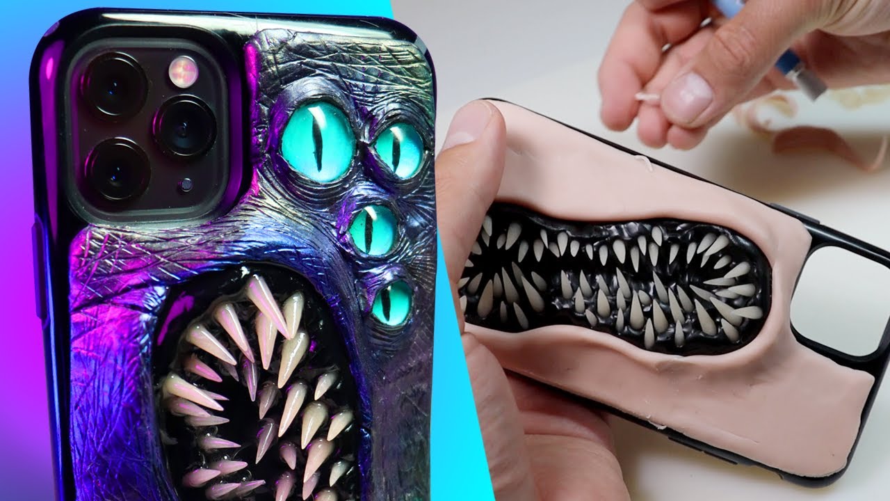 Making an ALIEN MONSTER iPhone 11 Pro Case! Custom Polymer Clay Timelapse Tutorial- Ace of Clay