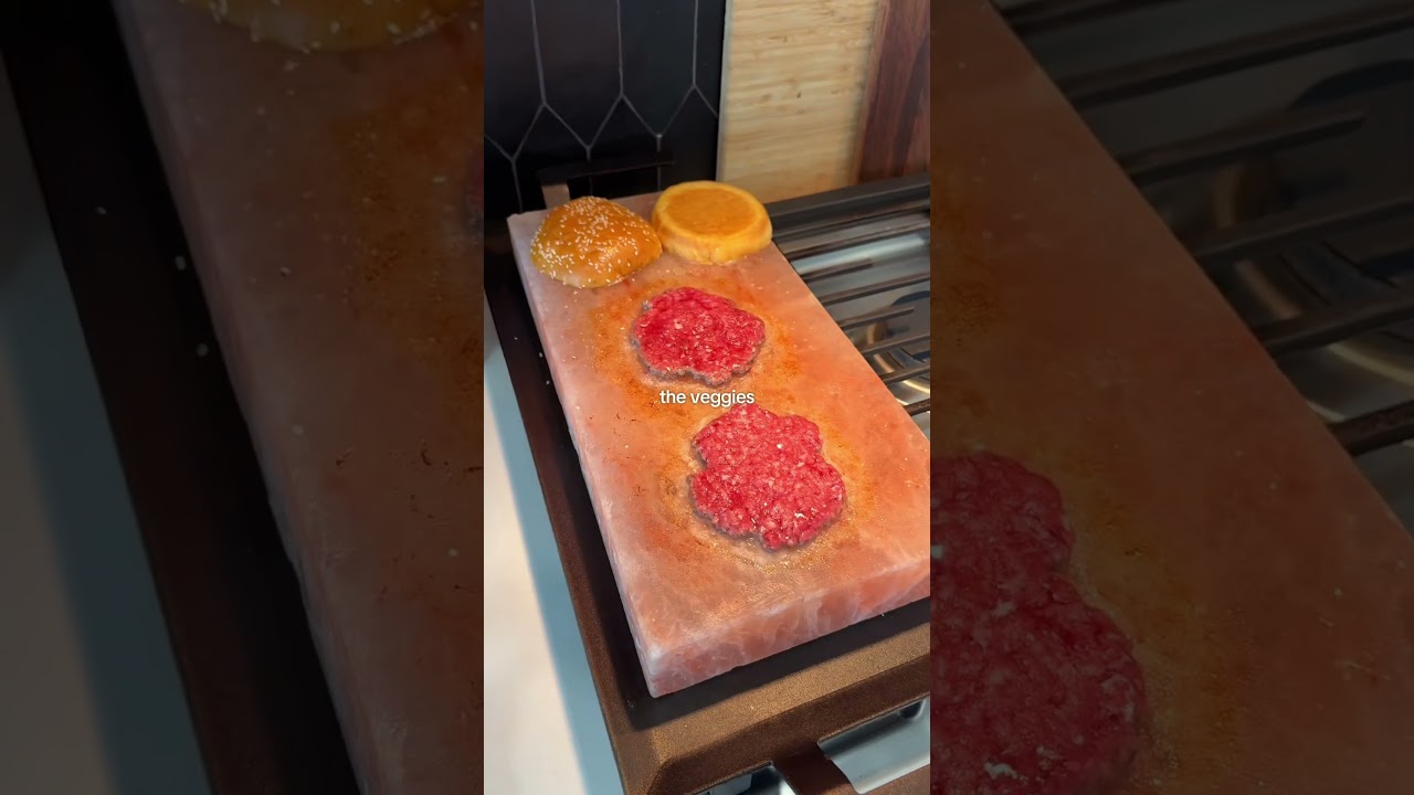 Himalayan salt block burgers