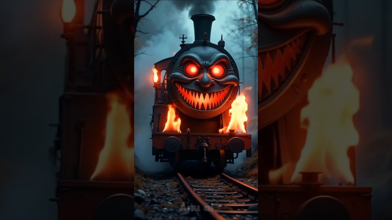 scary train #ai #aishorts #animation #feedshorts #aiart #shorts #cartoon #scary