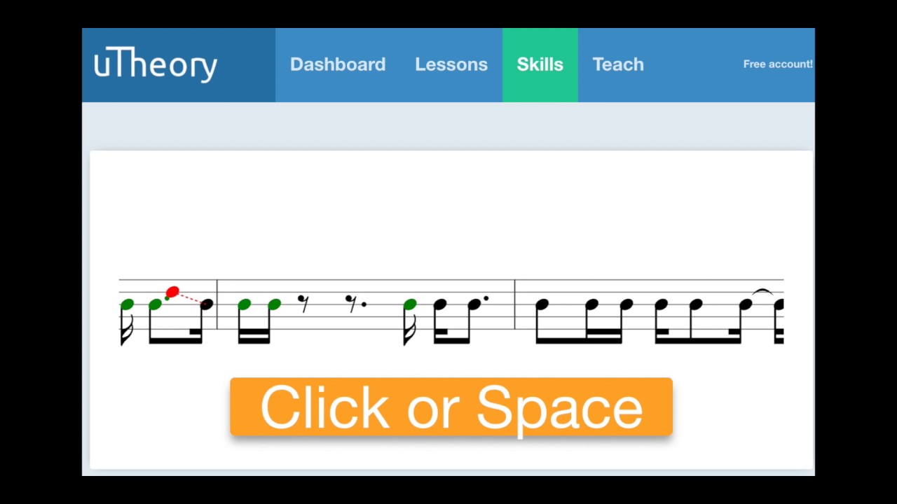 Online rhythm practice