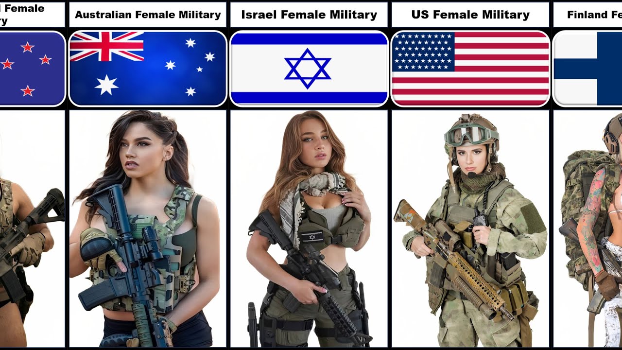 Female Military Uniform From Different Countries