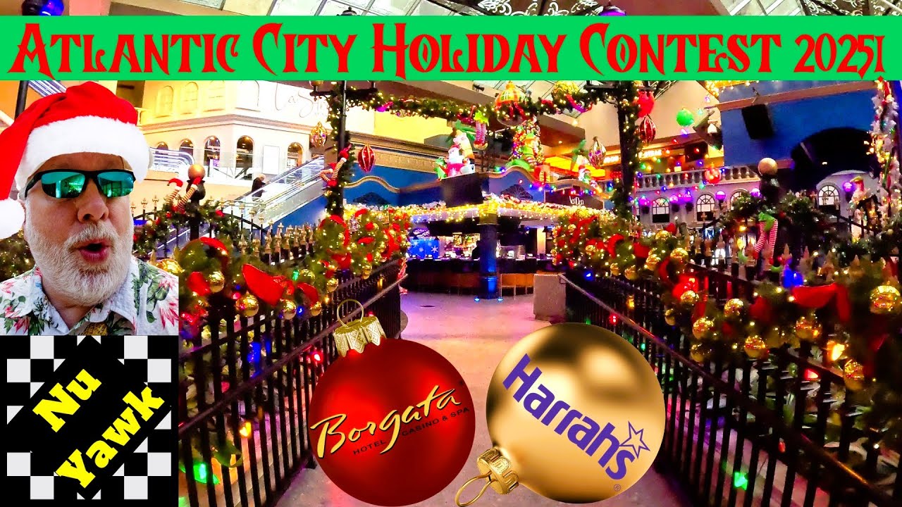 🟡 Рождество в Атлантик-Сити 2025 🎄 Четвертый раунд в отелях Borgata и Harrah’s | Экскурсия по пра...