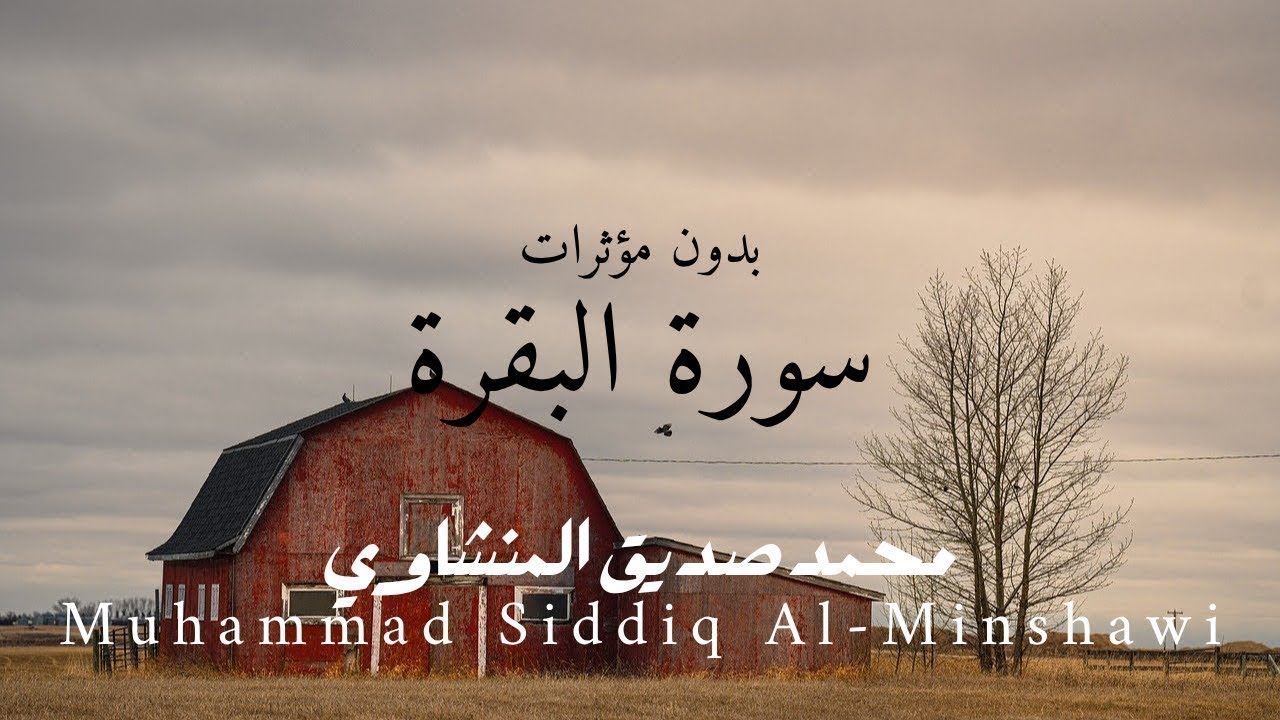 Surah Al Baqarah - Muhammad Siddiq Al Minshawi - No Effects - Full Calm Recitation