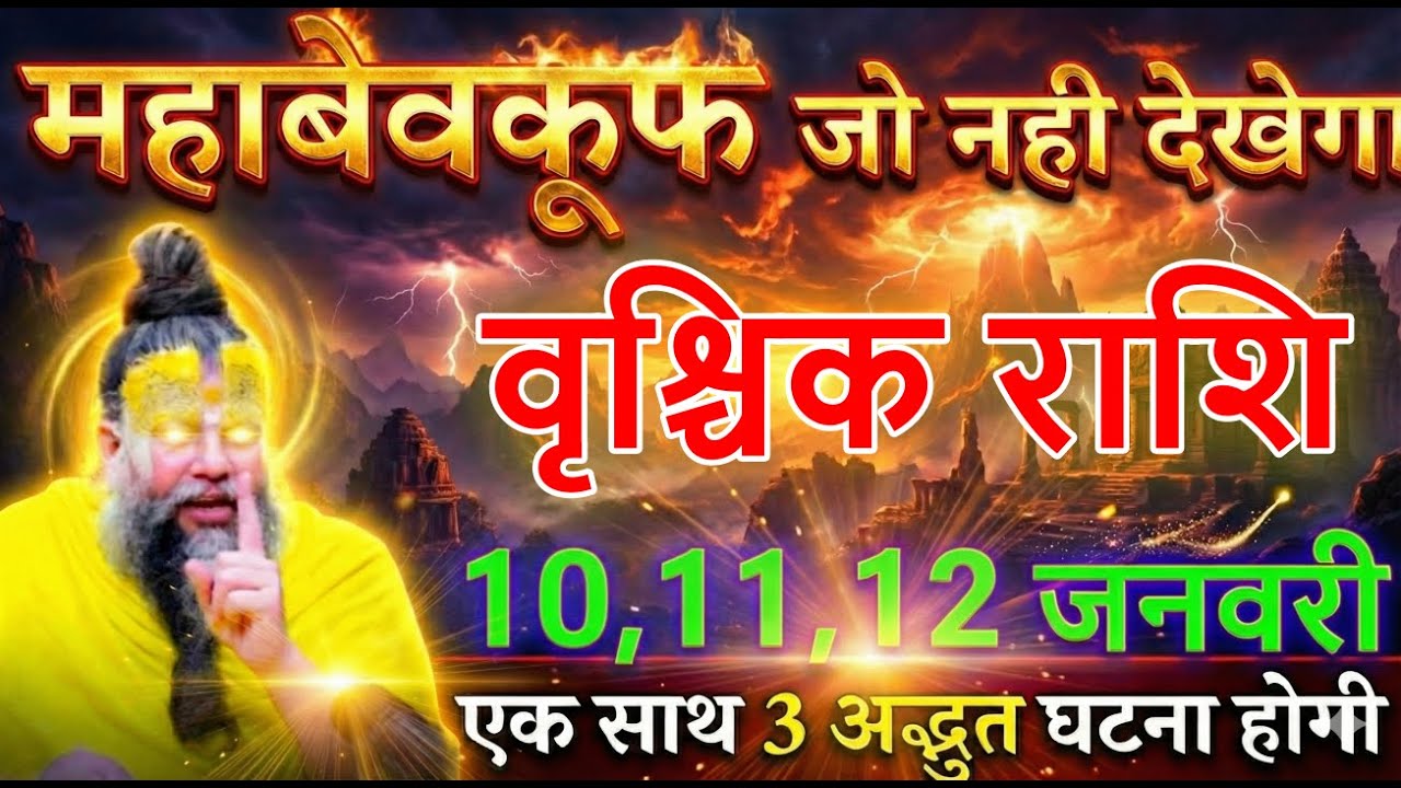 वृश्चिक राशि 09,10,11 फरवरी 2026 पागल होने वाले हो तुम ऐसी खुशखबरी लेकर आया हूं vrischikrashi