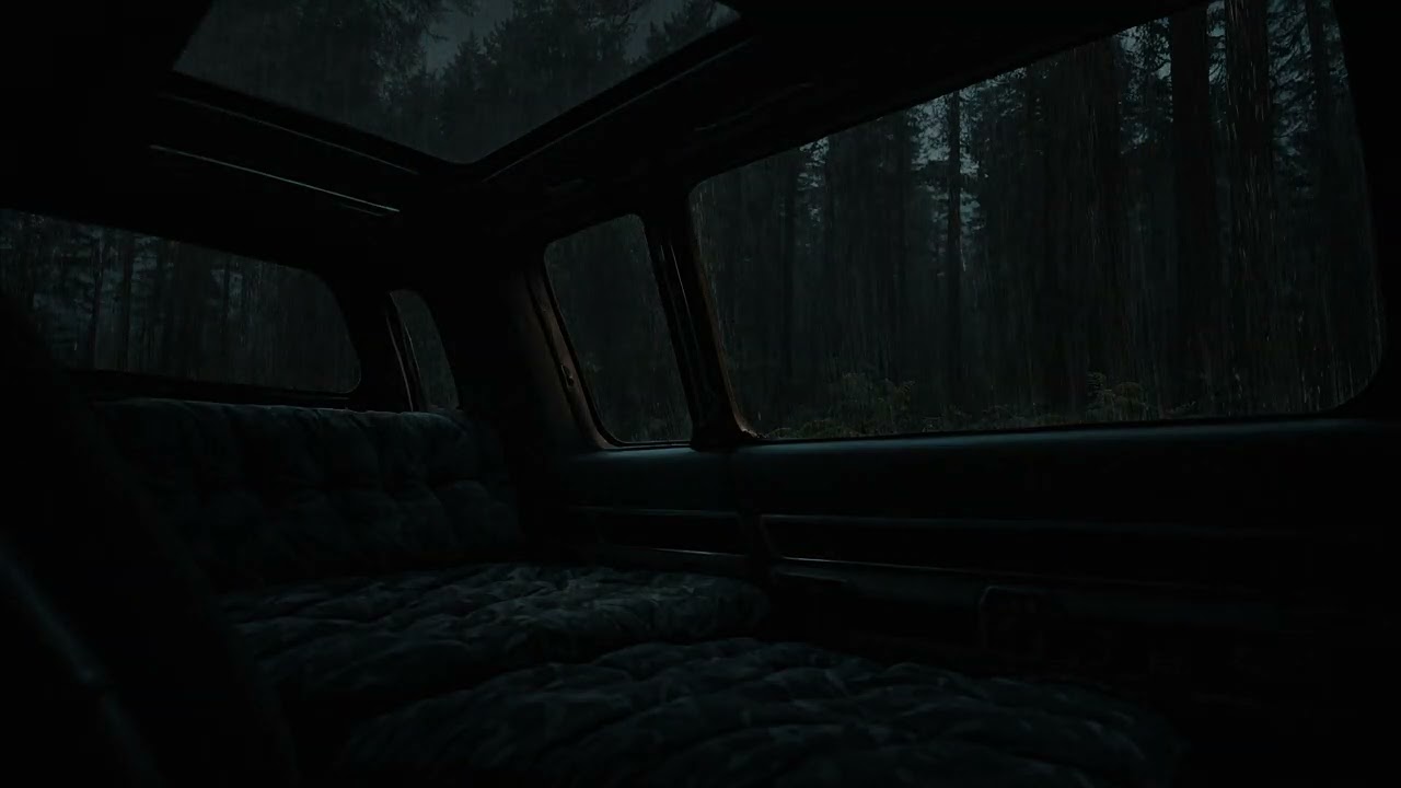 Gentle but Heavy Rain on the Window | Deep Sleep Therapy