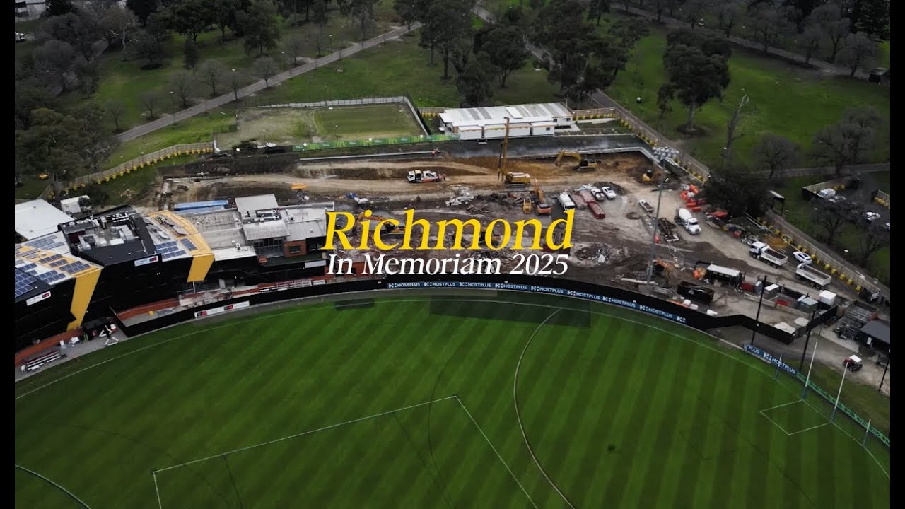 Richmond Football Club 2025 In Memoriam montage.