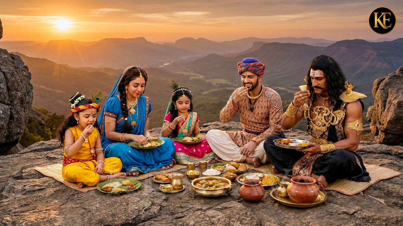 दुश्मनी भूला कंस! पहाड़ पर बाल कान्हा के साथ बैठकर किया प्रेम-भोजन || YMKN || Shree Krishan leela