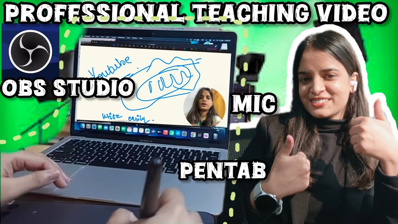 Professional teaching Video using pentab|| Online teaching setup || how to make teaching videos