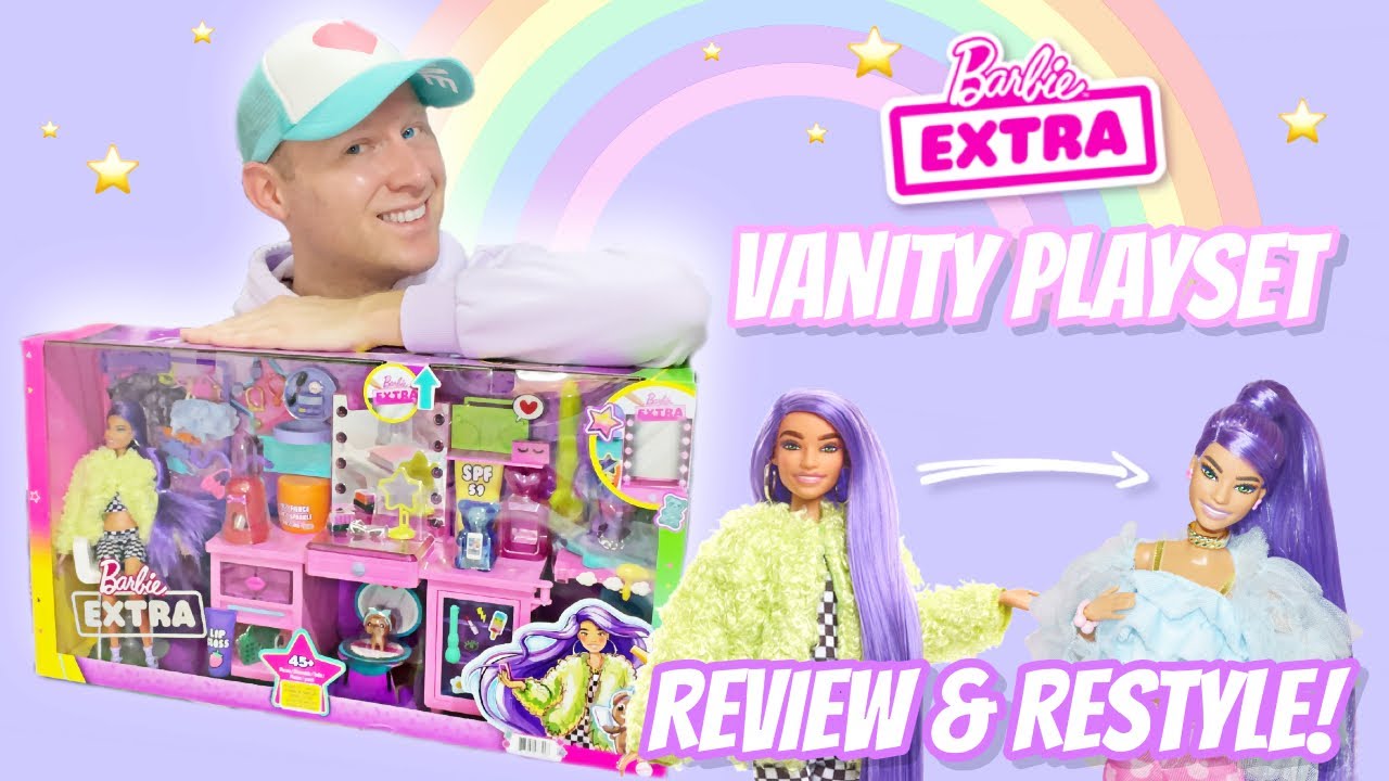 Игровой набор Barbie Extra Vanity 💄🐶🎀 Обзор и переделка!