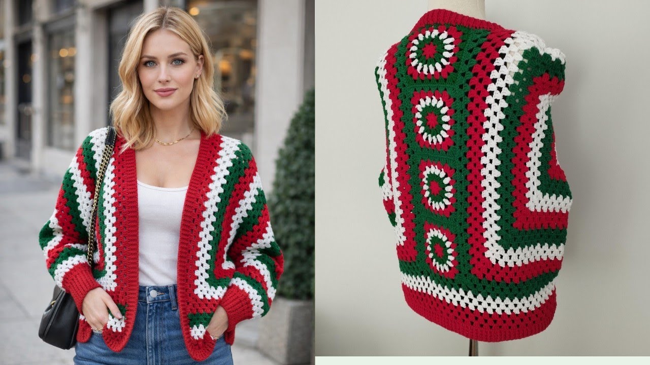 Шестигранный кардиган крючком (Часть 2) 💕 Hexagon Cardigan